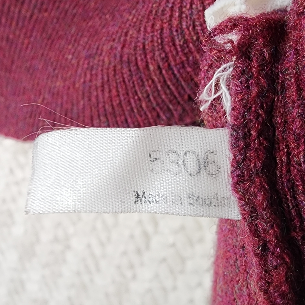 Vintage LL Bean 100% Lambswool Maroon Sweater Vest Made in Scotland Mens L Tall - Picture 5 of 9